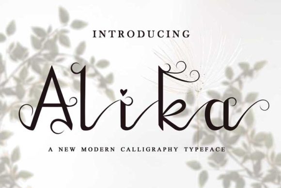 Alika: A Modern Script Font for Crafters