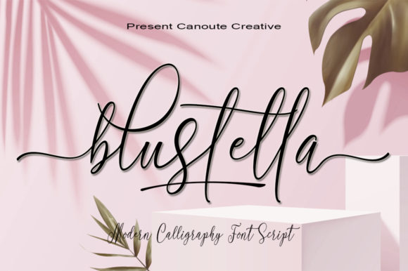 Blustella: A Romantic Script Font for Makers