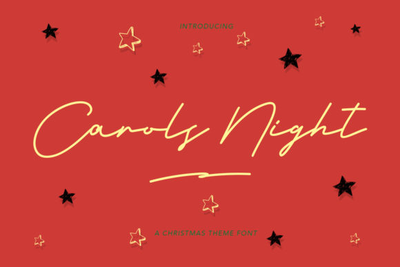 Carols Night: A Festive Handwritten Font for Web Design