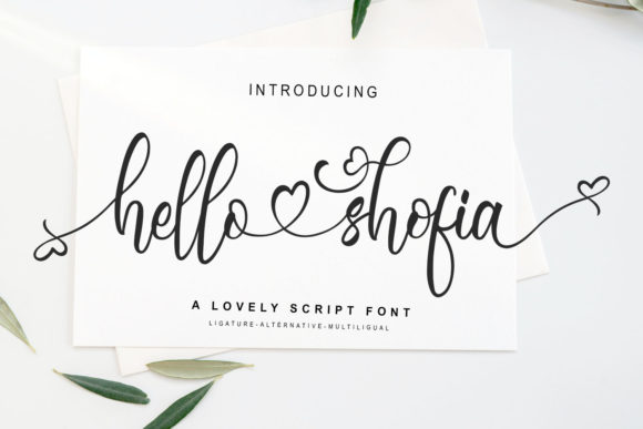 Hello Shofia: A Romantic Script Font for Editorial Design