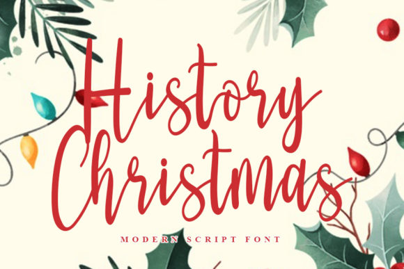 History Christmas: An Elegant Handwritten Font for Crafters