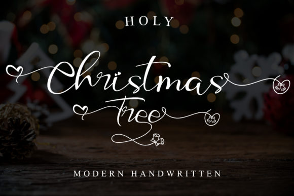 Holy Christmas Tree: A Festive Handwritten Font for Holiday Designs