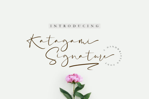 Katagami Signature: A Refined Script Font for Editorial Design