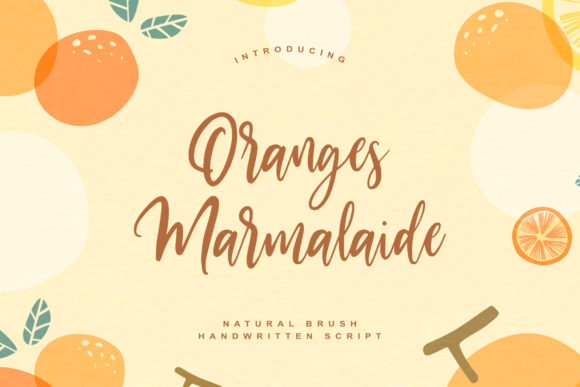 Oranges Marmalaide: A Timeless Handwritten Font for Crafters