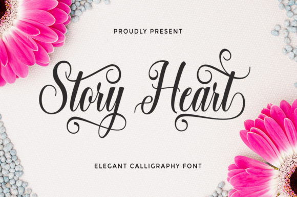 Story Heart: A Romantic Script Font for Editorial Elegance